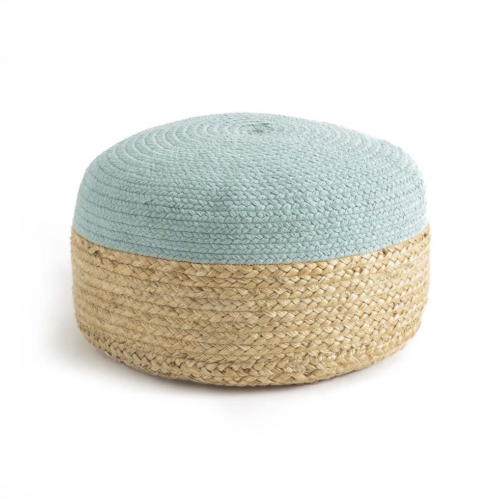 Muebles de exterior: Puf de yute bicolor