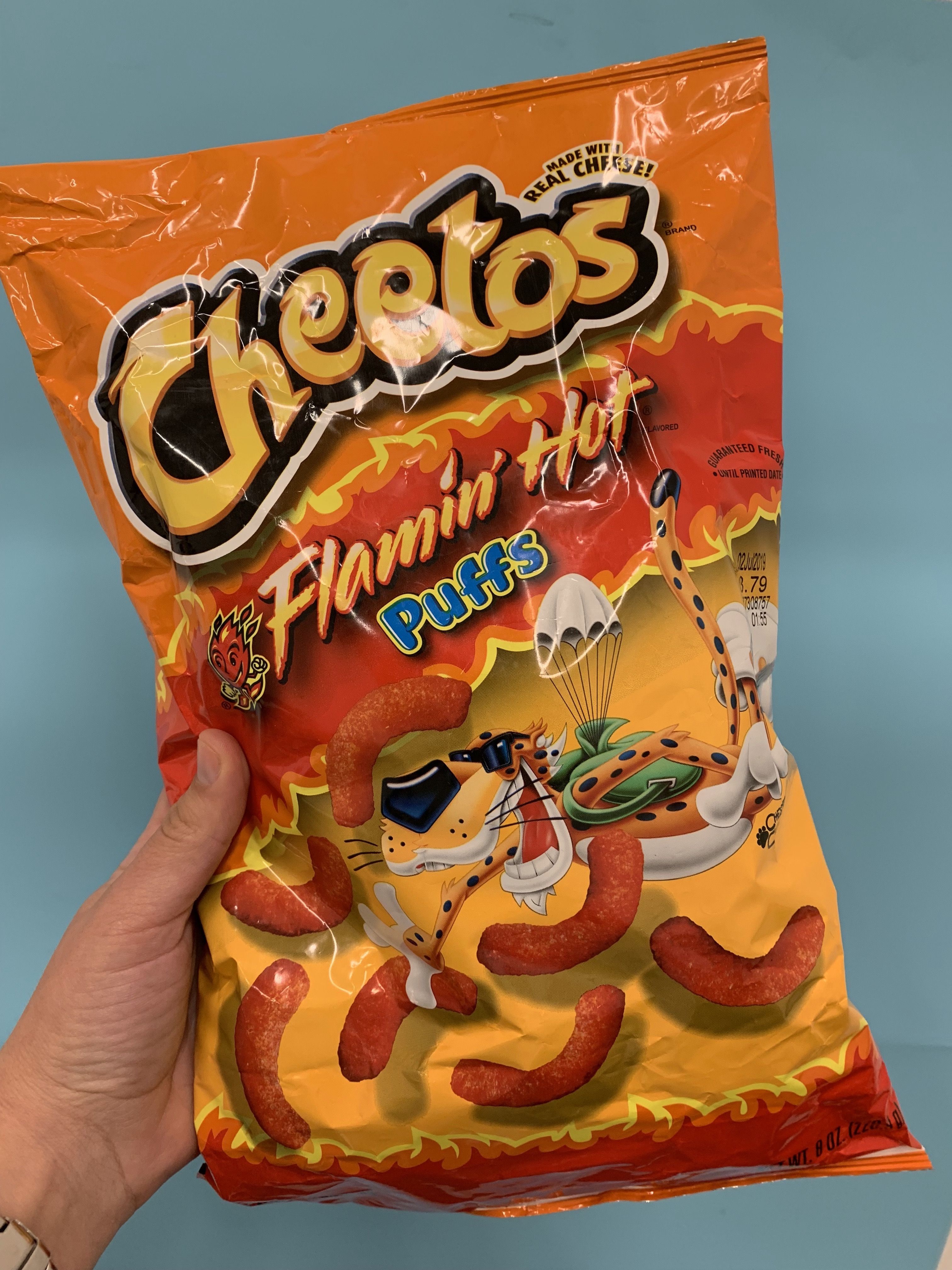 Cheetos Puffs Flamin Hot Cheese Flavored Snacks Oz