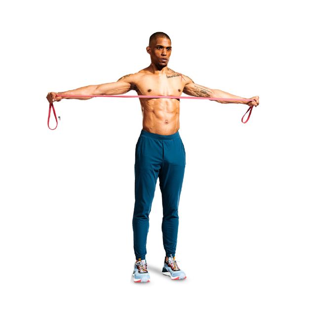 Mid Back Band Pull  Illustrated Exercise Guide