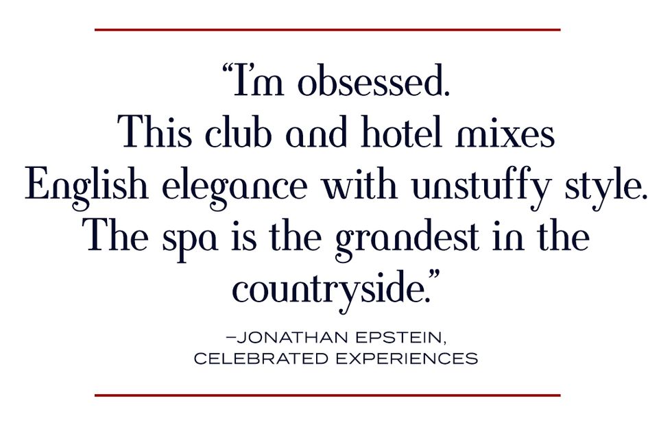 im obsessed this club and hotel mixes english elegance with unstuffy style the spa is the grandest in the countryside jonathan epstein celebrated experiences