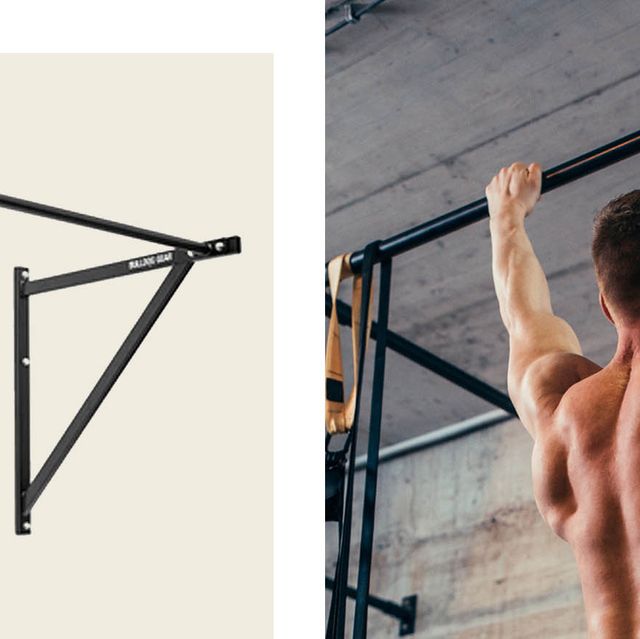 Man doing l sit pull ups exercise flat Royalty Free Vector
