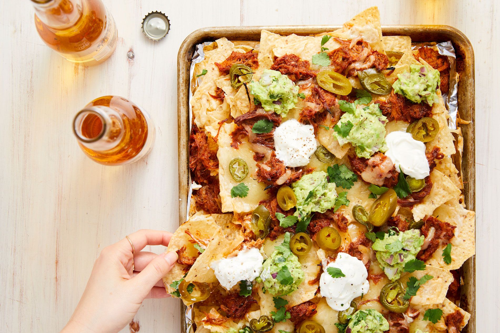 Easy Pulled Pork Nachos (Super Crispy!)