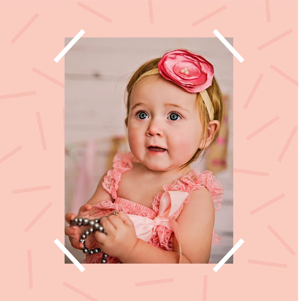Child, Pink, Toddler, Hair accessory, Baby, Headband, Cheek, Headgear, Fashion accessory, Headpiece, 