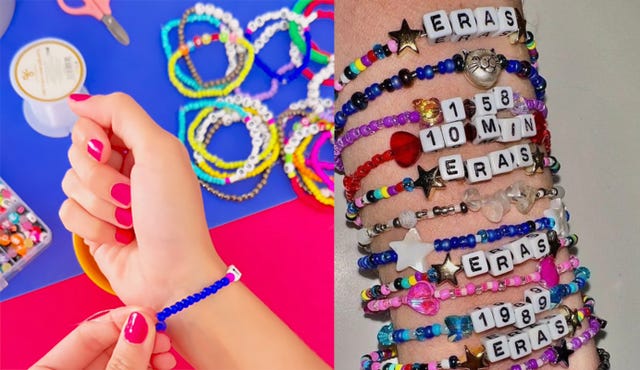 las pulseras de la amistad que llevan las fans de taylor swift