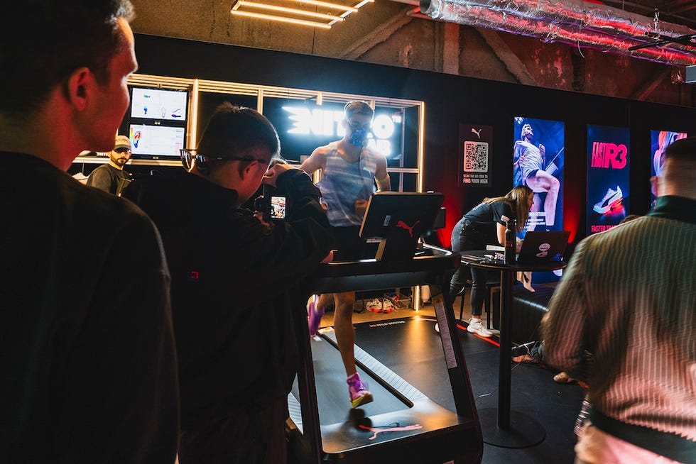 interactive running demo at a promotional event