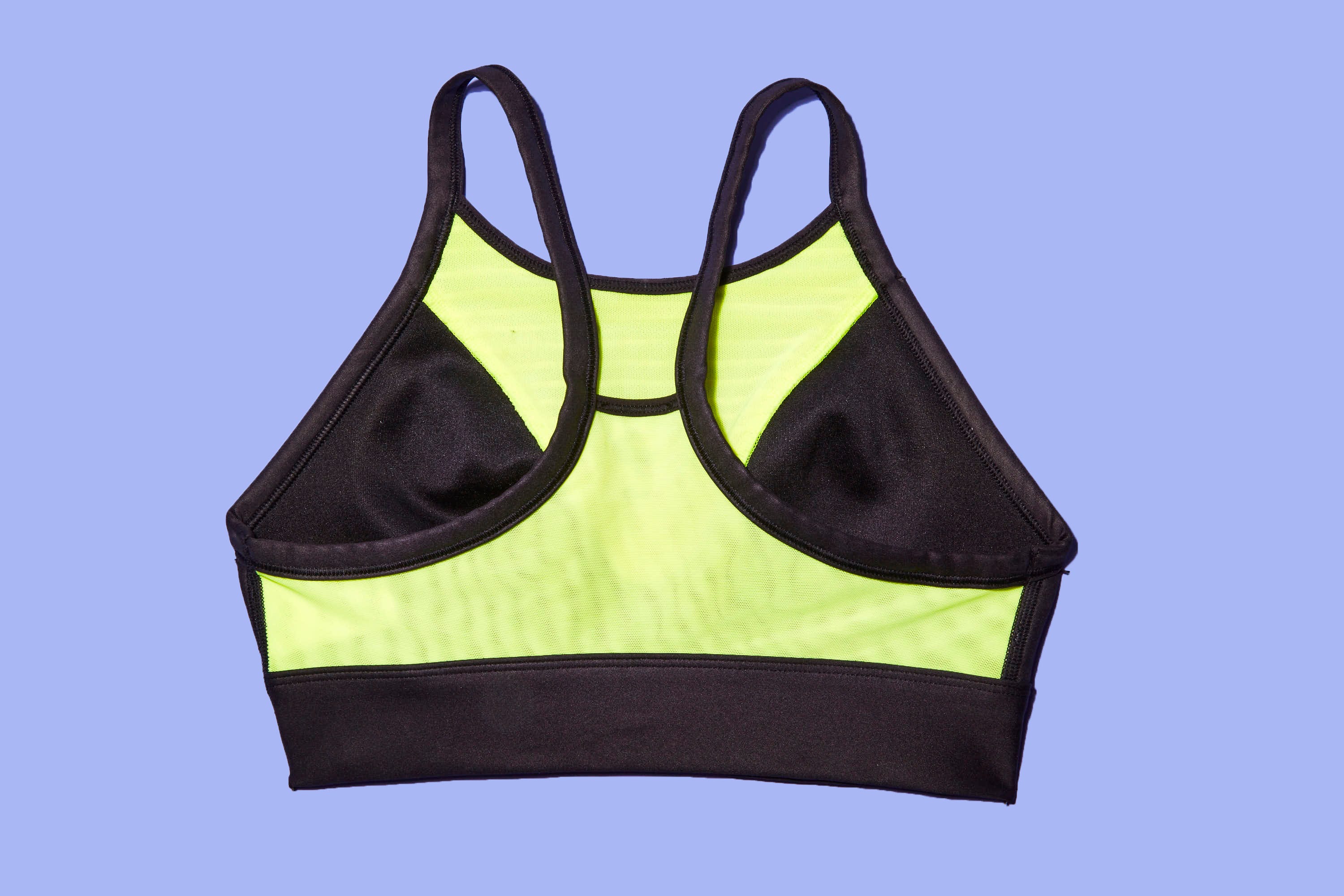 Clothing, Undergarment, Undergarment, Yellow, Sports bra, Brassiere, Swimsuit top, Outerwear, High-visibility clothing, 