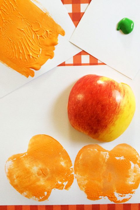 fall crafts for kids pumpkin apple stamps