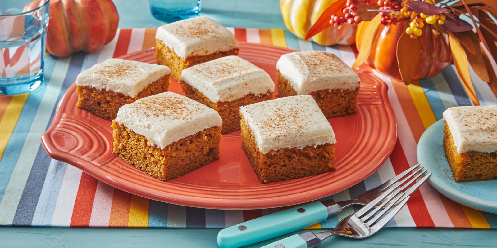 Easy Spiced Pumpkin Cheesecake Bars | Kitchen Cents