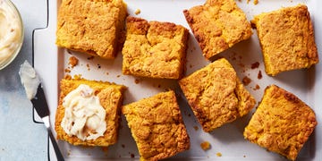 pumpkin biscuit bake topped with butter