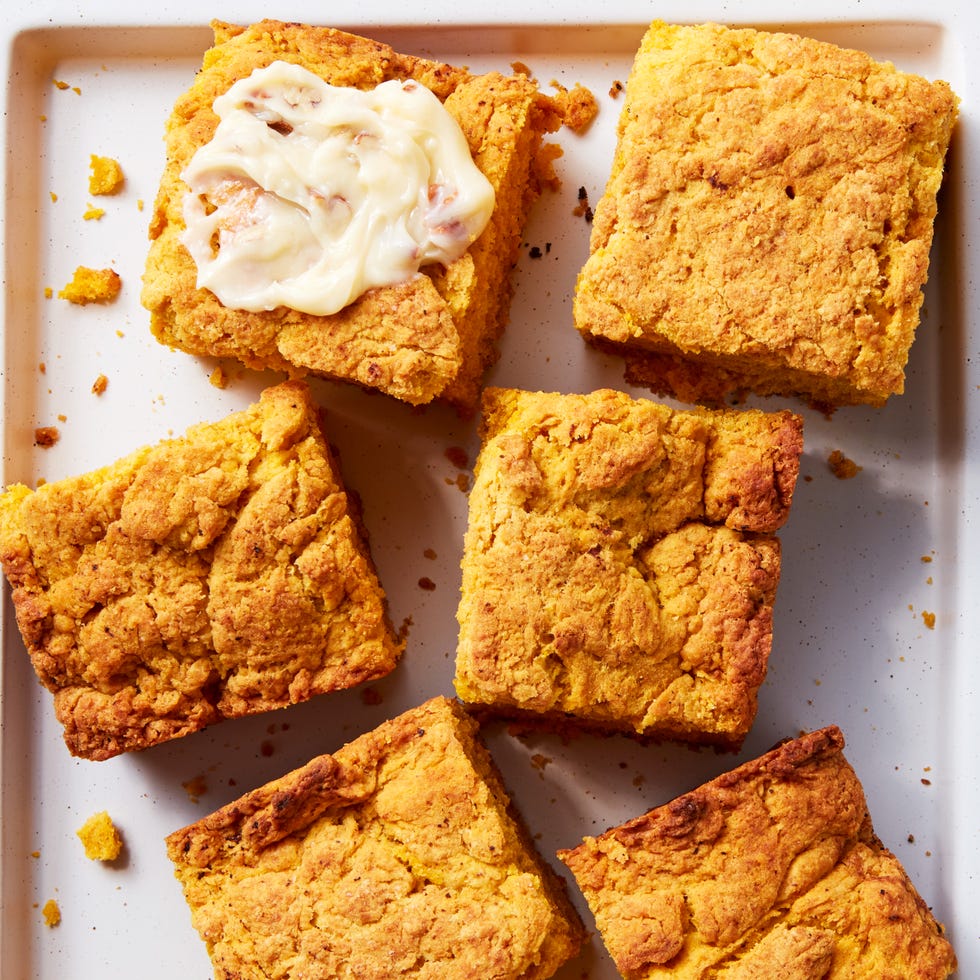 pumpkin biscuit bake topped with butter