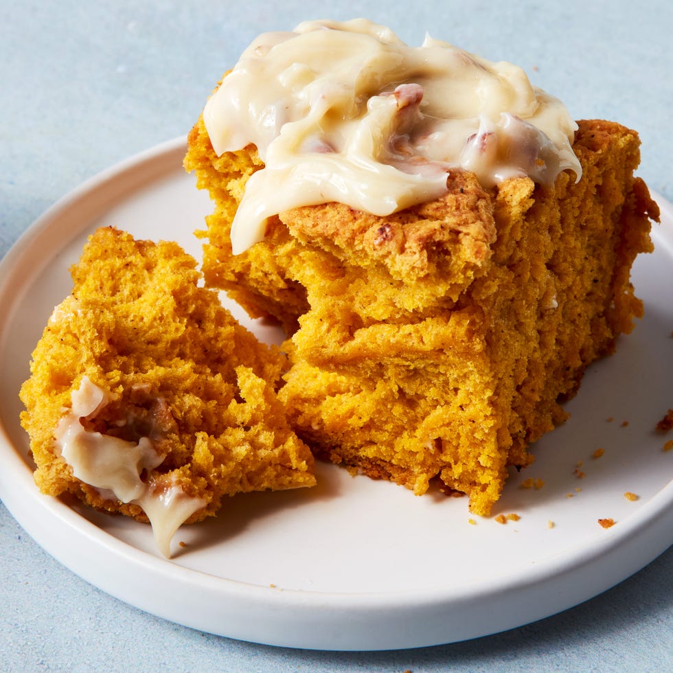 pumpkin biscuit bake topped with butter