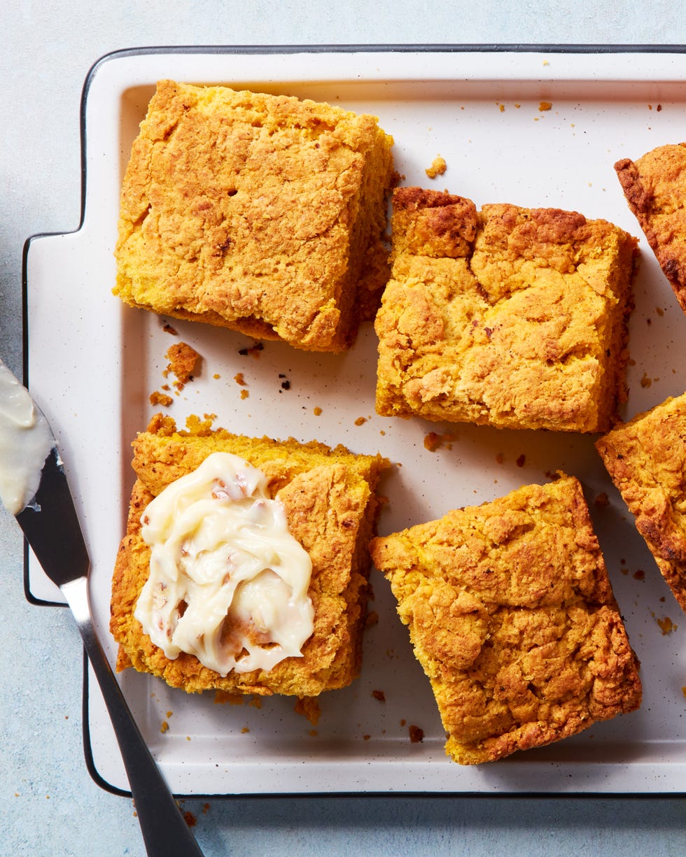 pumpkin biscuit bake topped with butter