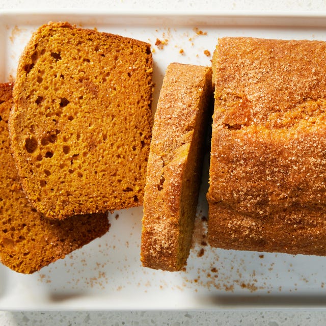 pumpkin bread with a sugar topping