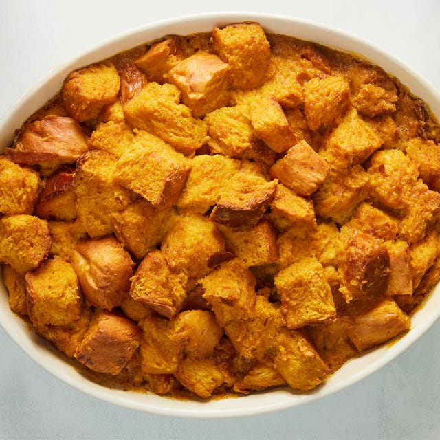 Pumpkin Bread Pudding pumpkin bread pudding with whipped cream