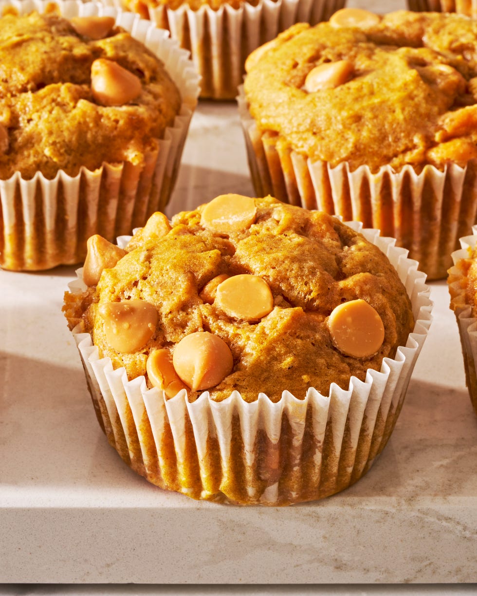 pumpkin muffins with butterscotch chips