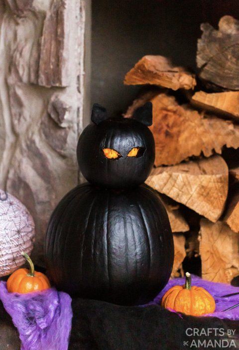 pumpkin carving ideas black cat