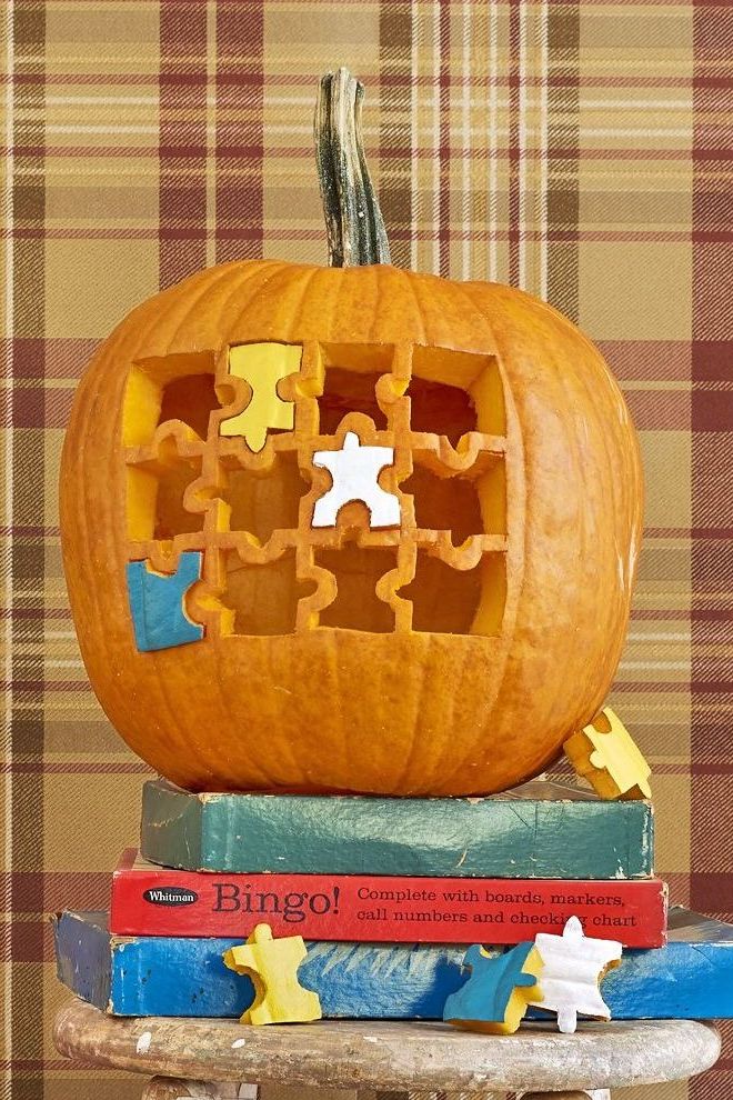 Scary Halloween Pumpkin design Gift For Halloween Party Jigsaw