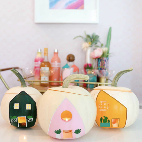 pumpkin carving ideas mini playhouse