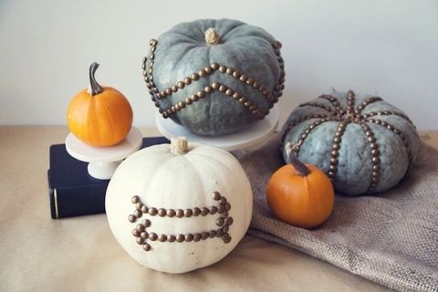 pumpkin carving ideas nailhead trim pumpkins