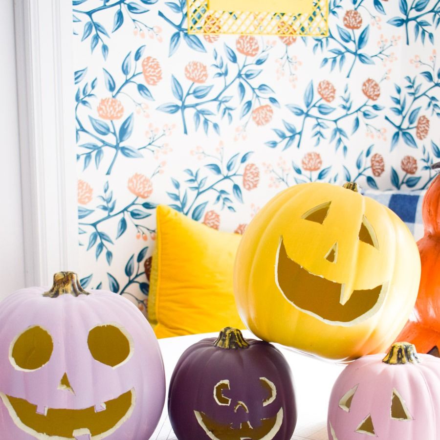 pumpkin carving ideas purple