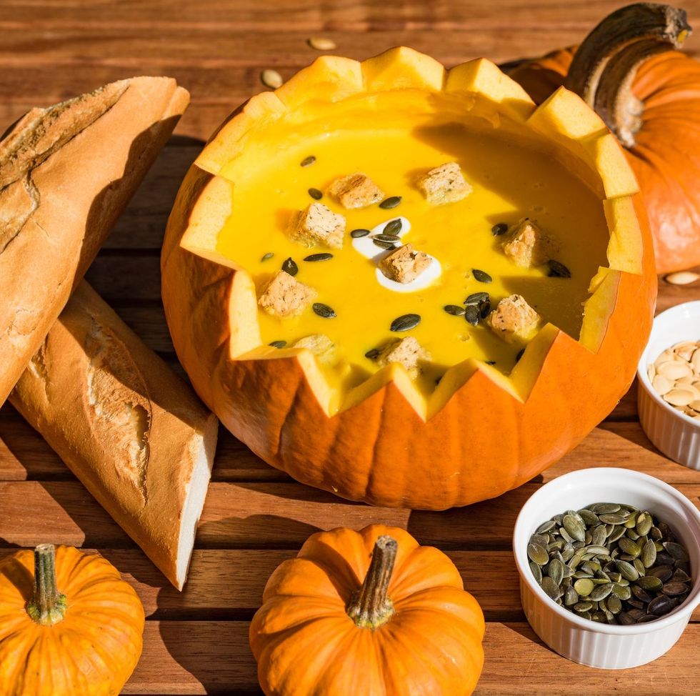 pumpkin carving ideas serving dish