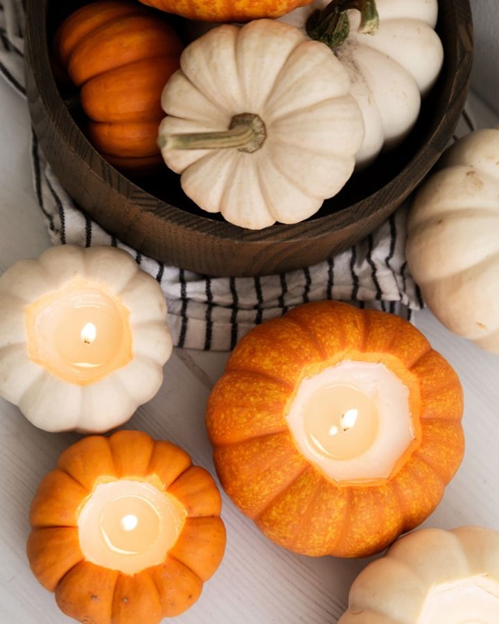pumpkin carving ideas votive candles