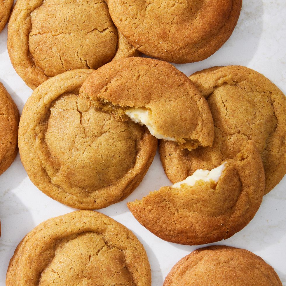 pumpkin cookies with a cheesecake filling