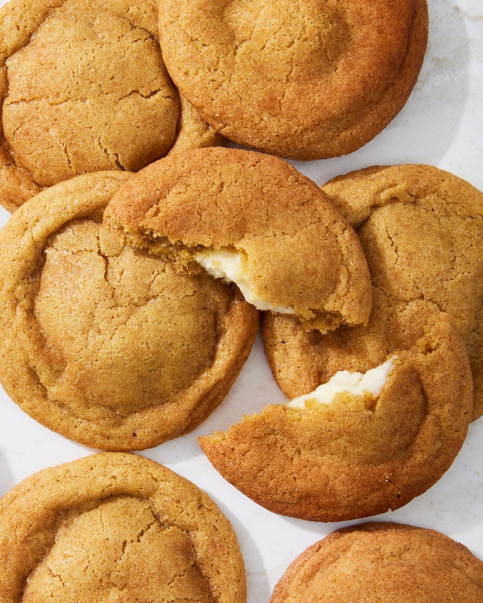 pumpkin cookies with a cheesecake filling