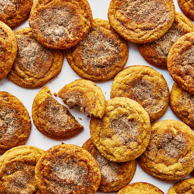 pumpkin cookies topped with cinnamon sugar