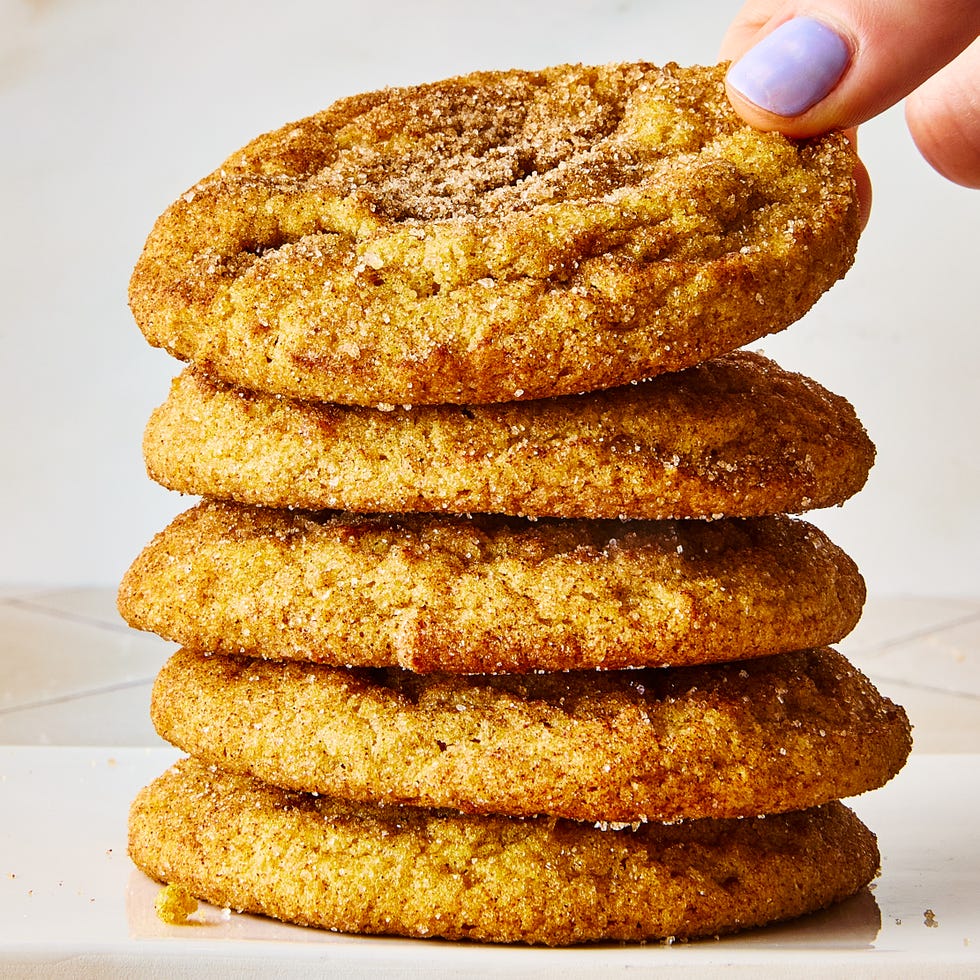 pumpkin cookies topped with cinnamon sugar