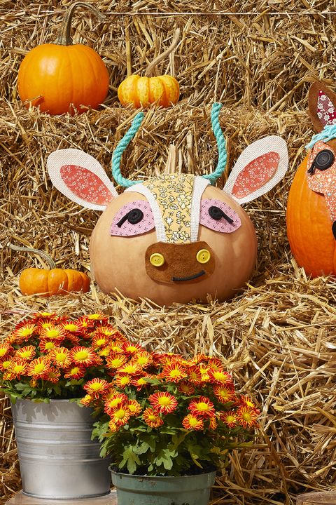 fall diy craft decorations pumpkins decorated like ranch animals