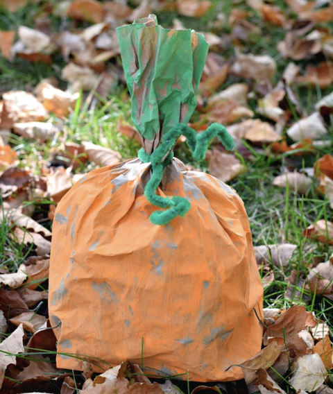 best pumpkin crafts like a paper bag
