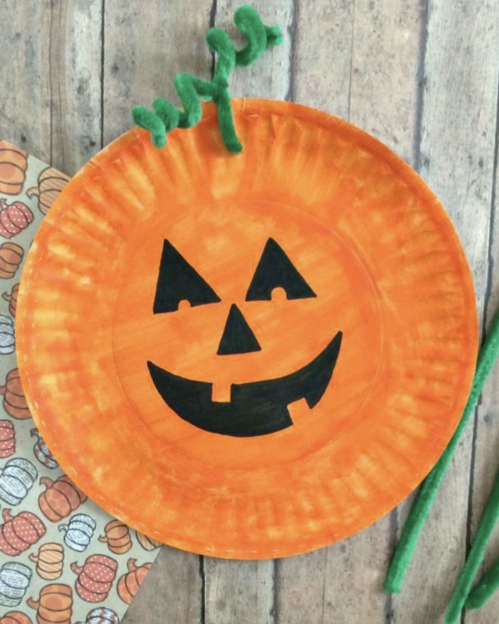 best pumpkin crafts from a paper plate
