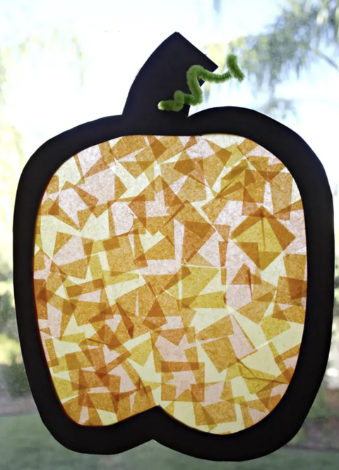 best pumpkin crafts like a sun catcher