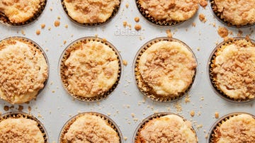 pumpkin cream cheese muffins with a crumble topping
