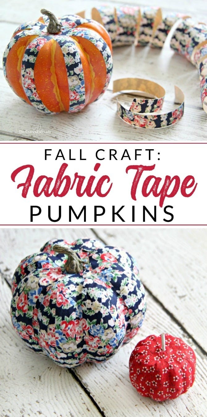 Pumpkin decoration ideas Fabric tape