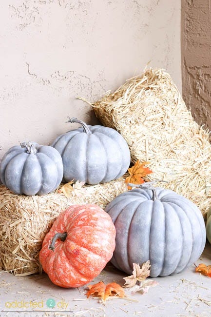 Pumpkin Decorating Ideas Faux Galvanized