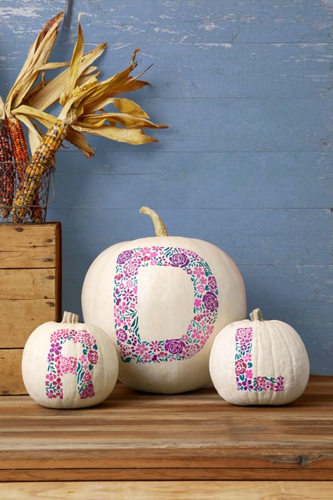 pumpkin decorating ideas initials