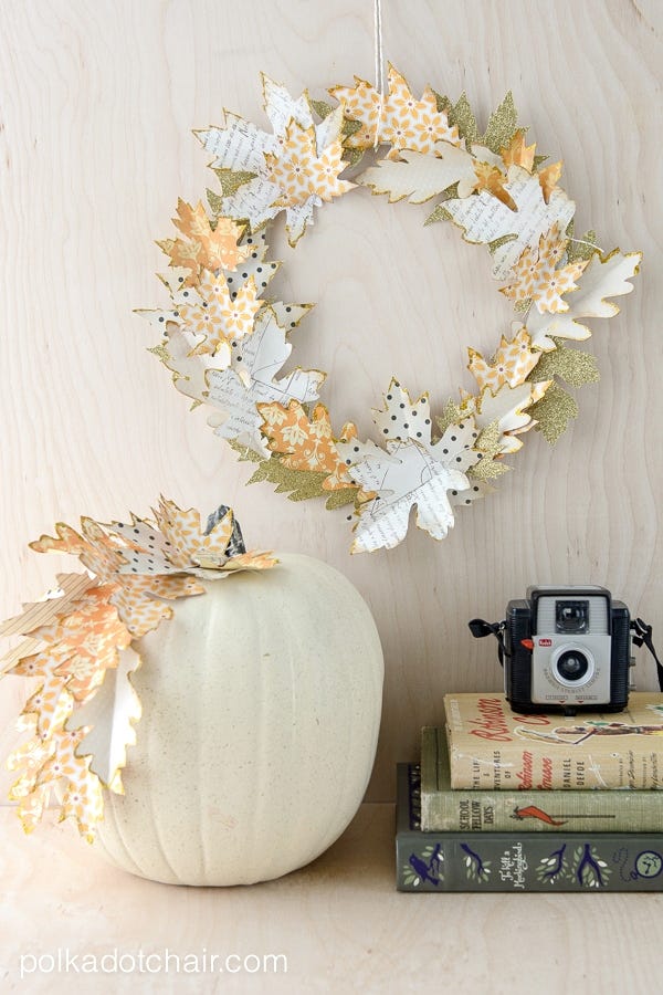 Pumpkin Decorating Ideas Paper Leaf Pumpkins