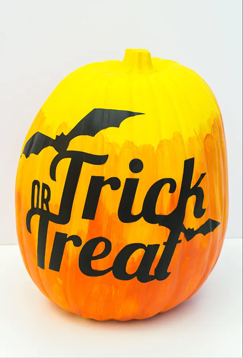 Pumpkin Decorating Ideas Trick or Treat Ombre Pumpkins