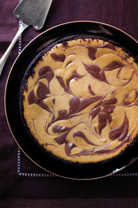 pumpkin-desserts-swirled-chocolate-and-pumpkin-cheesecake pumpkin desserts swirled chocolate and pumpkin cheesecake