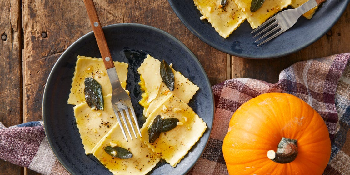 pumpkin gorgonzola ravioli