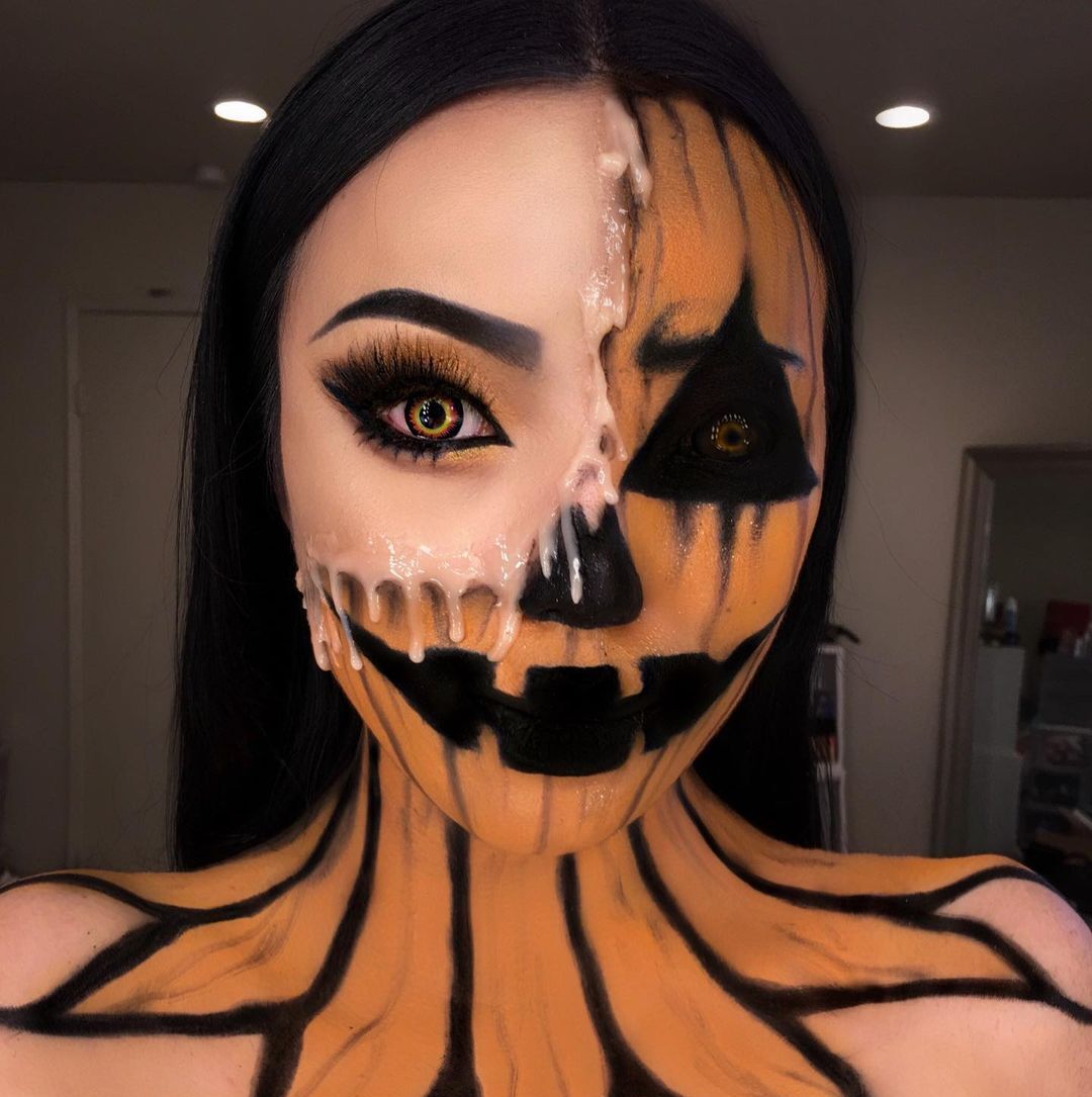 creepy halloween face paint