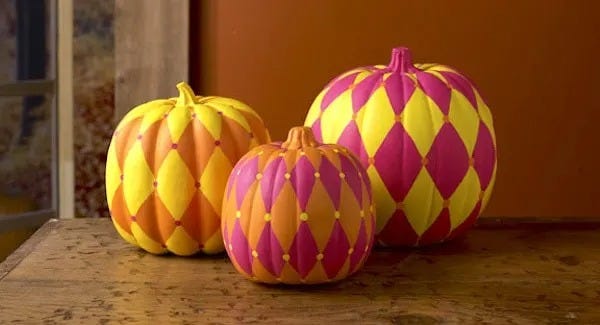 Pumpkin Painting Ideas Harlequin