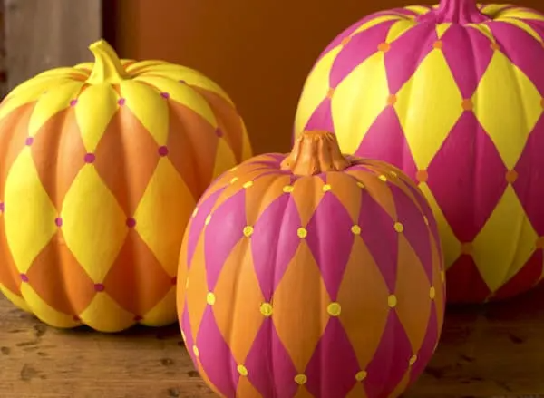 60 Easy Pumpkin Painting Ideas For Fall 2025 Pumpkin Painting Ideas Harlequin Pumpkin 66746b3939a60
