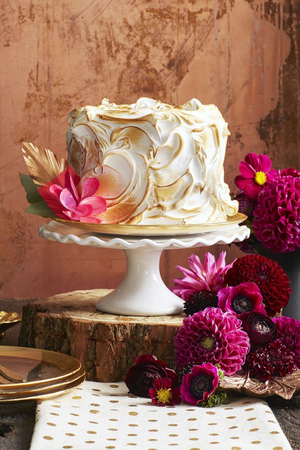 Autumn Roses and Scrolls Cake – Harvard Sweet Boutique Inc