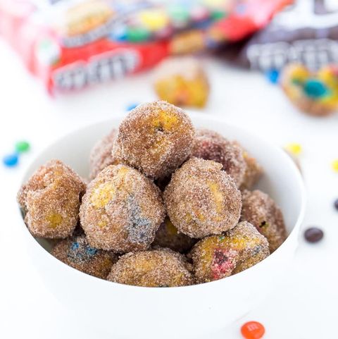 pumpkin spice donut holes with mms