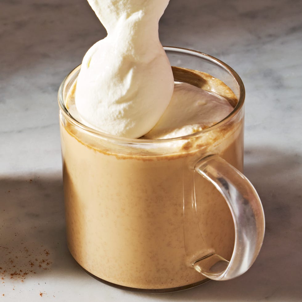 pumpkin spice latte with whipped cream