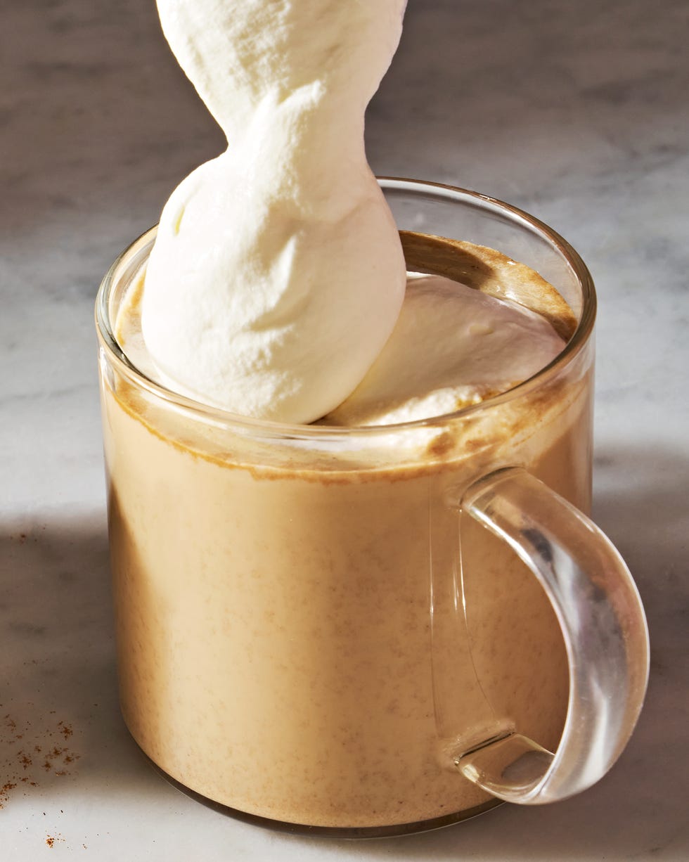 pumpkin spice latte with whipped cream