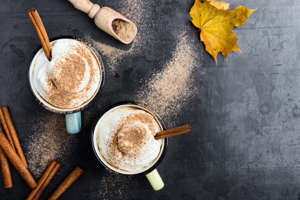 pumpkin spice latte with whipped cream